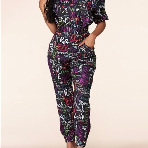 Latiste | Funky Groove Utility Graffiti Jumpsuit - Picture 6 of 6